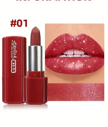 Ruj Sun Sugar KISS - Nuanta #01, Rosu Stralucitor (Glitery)