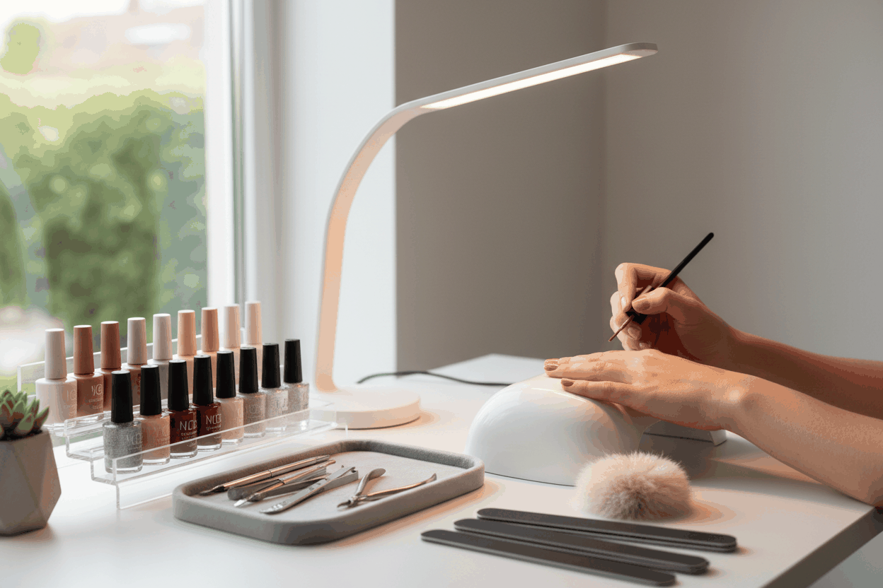 unghii cu gel realizate acasă pas cu pas cu produse profesionale pentru manichiură rezistentă și elegantă