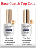 Set Base Coat and Top Coat nail polish for long-lasting manicure with professional shine and protection