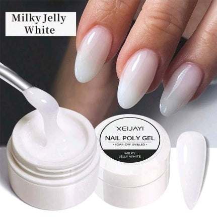 Gel Constructor Solid Alb-Lăptos pentru manichiuri rezistente și aspect natural alb-lăptos