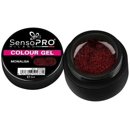 Gel UV colorat monalisa culoare Red sesnsopro pntru unghii spectaculoase 