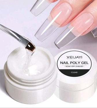Gel solid Constructor unghii transparent pentru construcție și alungire cu textură densă și rezistență ridicată