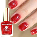 Gel unghii profesional roșu glitter Spectra Flux cu keratină și finish lucios
