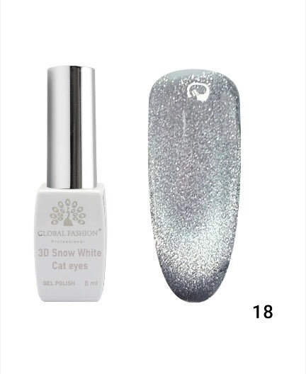Oja semipermanenta, Snow White, 3D Cat Eye culoare snow wite