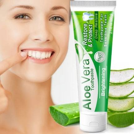 Pastă de dinți cu Aloe Vera pentru gingii sensibile, calmantă și antibacteriană, îngrijire orală naturală
