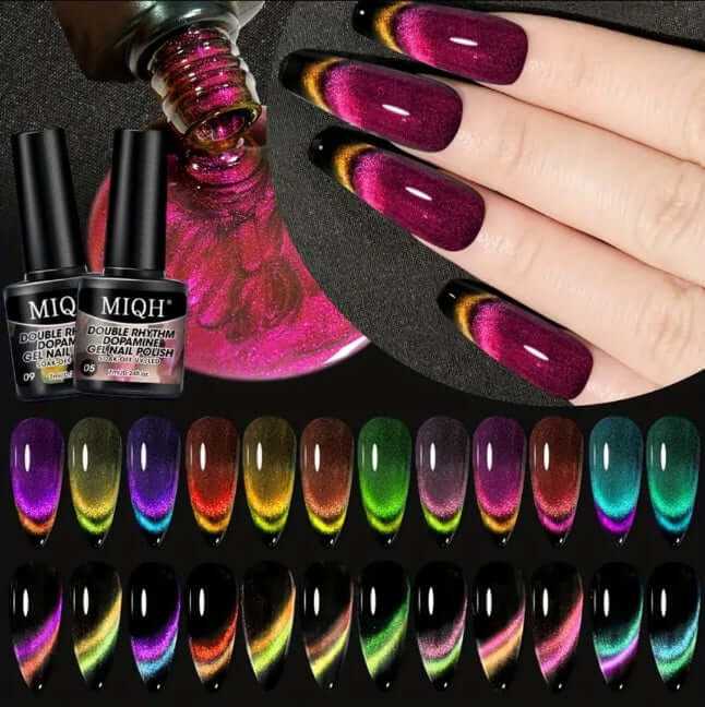 Set gel unghii profesional Cat Eye magnetic 3D cu efect galaxie și pigmentare intensă