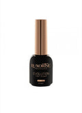 Recipient de sticla mică neagra cu gel top coat luxorise de 10 ml