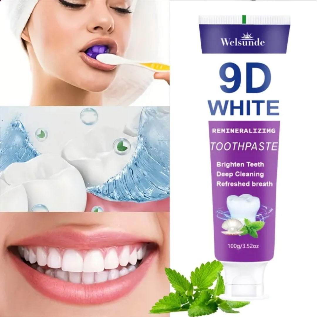 Pastă de dinți 9D Violet pentru albire rapidă și respirație proaspătă